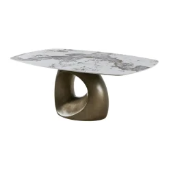 New Tower Living Deens Ovale Eettafel Castello Keramiek in marmerlook