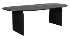 Best LABEL51 Deens Ovale Eettafel Cooper Mangohout, 210 x 110cm Zwart