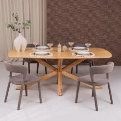 Outlet Tower Living Deens Ovale Eettafel Crotone Acaciahout
