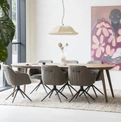 New Eleonora Deens Ovale Eettafel Elijah Eiken, kleur Bruin