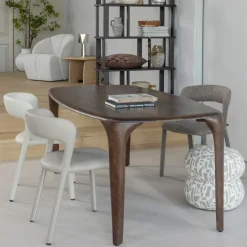 Outlet WOOOD Deens Ovale Eettafel Fiore Mangohout, 190 x 95cm Donkerbruin