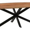 New Livingfurn Deens Ovale Eettafel Jesper Mangohout, kleur Naturel