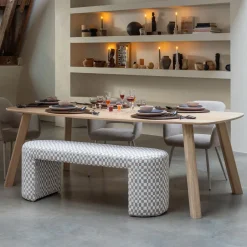 Outlet WOOOD Deens Ovale Eettafel Tablo Eikenhout, Met Haarlem 4-standen poot