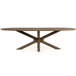 Discount Eleonora Deens Ovale Eettafel Tycho Mangohout, kleur Bruin Lichtbruin