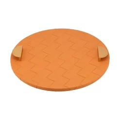 Discount Richmond Interiors Dienblad Mavey Lederlook, kleur Oranje