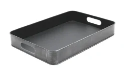 Discount LABEL51 Dienblad, Metaal, 31 x 44 x 6cm, kleur Grijs