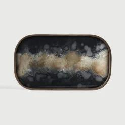 Hot Ethnicraft Dienblad Organic 42 x 24cm, kleur Zwart