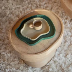 Zuiver Dienblad Revolt Set van 2 stuks Ivory / Green