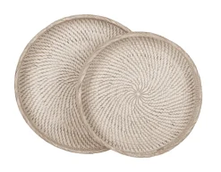 Sale MUST Living Dienblad Saint Barths Rotan, Set van 2 stuks Naturel