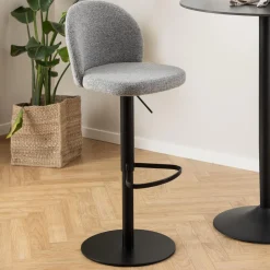 Discount Bendt Draaibare Barkruk Alba kleur (zithoogte 55-80cm) Grijs