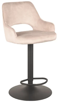 Clearance LABEL51 Draaibare Barkruk Fer Velvet (zithoogte 64-84cm)