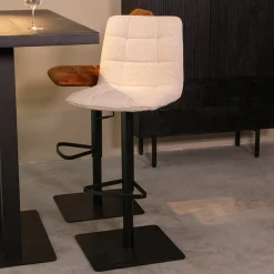 Discount LABEL51 Draaibare Barkruk Juul Bouclé, kleur (zithoogte 55-81cm) Naturel