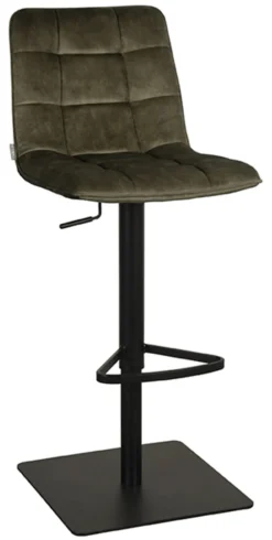 Outlet LABEL51 Draaibare Barkruk Juul Velvet (zithoogte 55-81cm)