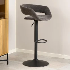 New Bendt Draaibare Barkruk Pia Chenille (zithoogte 59-80cm)