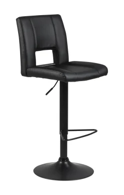 Discount Bendt Draaibare Barkruk Rut Lederlook (zithoogte 62-83cm) Zwart