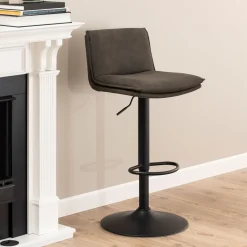 Sale Bendt Draaibare Barkruk Ulysses PU, kleur Antraciet (zithoogte 68-89cm) Grijs