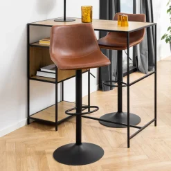 Bendt Draaibare Barkruk Xanthe PU (zithoogte 61-83cm)