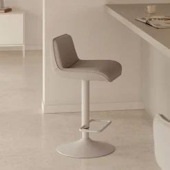 Online Kave Home Draaibare Barkruk Zend Chenille (zithoogte 64-86cm)