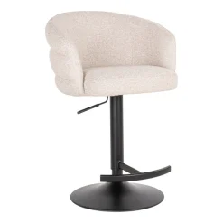 Hot Richmond Interiors Draaibare Barstoel Nikki Bouclé, kleur Crème (zithoogte 61-86cm) Cru00e8me