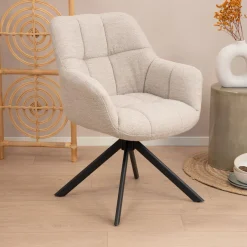 Clearance Sohome Draaibare Eetkamerstoel Almar Bouclé