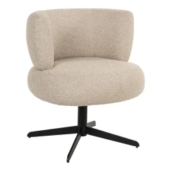 Discount Richmond Interiors Draaibare Eetkamerstoel Alexis Bouclé Zand