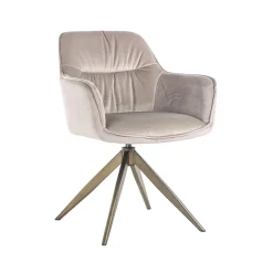 New Richmond Interiors Draaibare Eetkamerstoel Aline Velvet, kleur Khaki