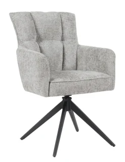 Clearance Tower Living Draaibare Eetkamerstoel Bardi Geweven stof