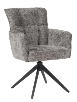 Clearance Tower Living Draaibare Eetkamerstoel Bardi Geweven stof