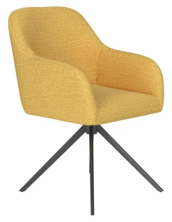 ZILT Draaibare Eetkamerstoel Brandalynn Geweven stof