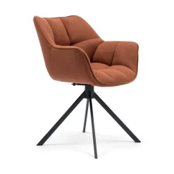 Discount Rivièra Maison Draaibare Eetkamerstoel Carnaby kleur Autumn Brown
