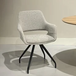 Hot Livingfurn Draaibare Eetkamerstoel Capp Geweven stof