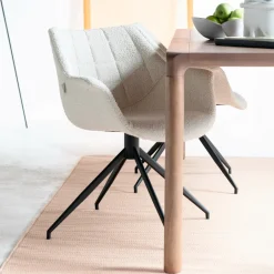 Sale Zuiver Draaibare Eetkamerstoel Doulton Bouclé