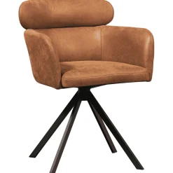 Clearance WOOOD Draaibare Eetkamerstoel Fenne Lederlook