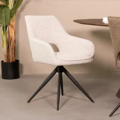Sale LABEL51 Draaibare Eetkamerstoel Finley Bouclé