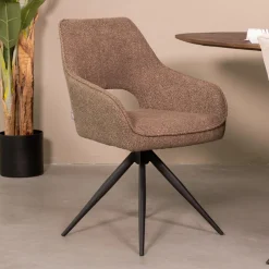 Sale LABEL51 Draaibare Eetkamerstoel Finley Bouclé