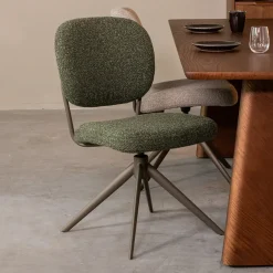 Sale LABEL51 Draaibare Eetkamerstoel Geneva Bouclé