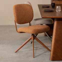 Sale LABEL51 Draaibare Eetkamerstoel Geneva Bouclé