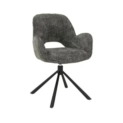New Tower Living Draaibare Eetkamerstoel Isola Geweven stof
