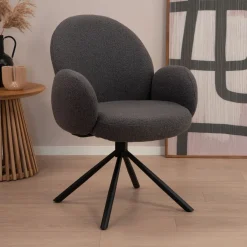 Hot Tower Living Draaibare Eetkamerstoel Imola Bouclé