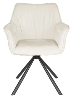Online ZILT Draaibare Eetkamerstoel Jahmar Chenille, kleur Beige