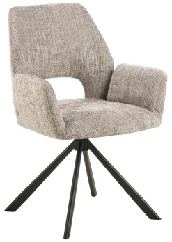 Sale Bendt Draaibare Eetkamerstoel Jessen Structuurstof, kleur Grijs