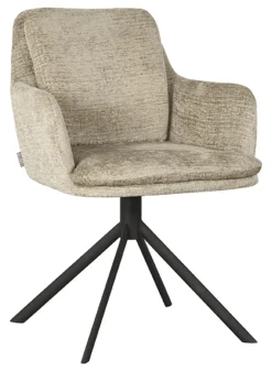 Clearance LABEL51 Draaibare Eetkamerstoel Joy Elegance stof, kleur Beige