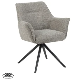 Clearance LABEL51 Draaibare Eetkamerstoel Kimora Bouclé