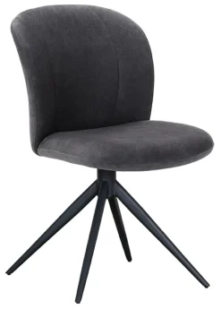 Discount LABEL51 Draaibare Eetkamerstoel Kimo Cosmo stof, kleur Antraciet