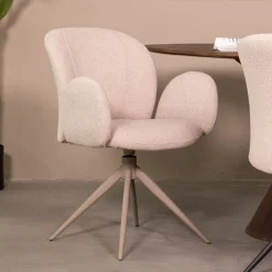 Discount LABEL51 Draaibare Eetkamerstoel Kimball Bouclé