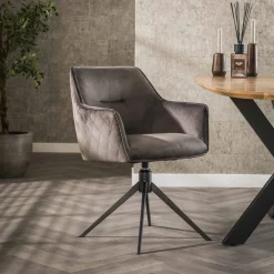 Outlet LifestyleFurn Draaibare Eetkamerstoel Lavonne Velvet