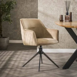 Outlet LifestyleFurn Draaibare Eetkamerstoel Lavonne Velvet