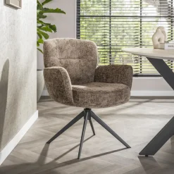 Clearance LifestyleFurn Draaibare Eetkamerstoel Laisa Chenille