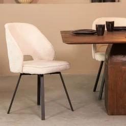 Online LABEL51 Draaibare Eetkamerstoel Lewis Elegance stof