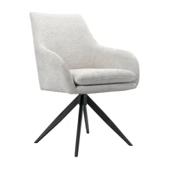 Hot Richmond Interiors Draaibare Eetkamerstoel Lisonne Chenille, kleur Crème Cream